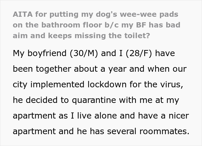 “The Bathroom Floor Was Suddenly Always Wet”: BF Keeps Missing The Toilet, GF Gets Resourceful