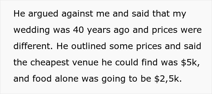 Dad Wants Son To Throw A Wedding For Under $10k Like He Did In The ‘80s, Gets Brought Back To 2023