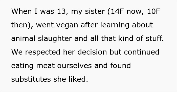 Guy Refuses To Go Vegan As Entire Family Does, Gets Hate For It Guy Refuses To Go Vegan As Entire Family Does, Gets Hate For It