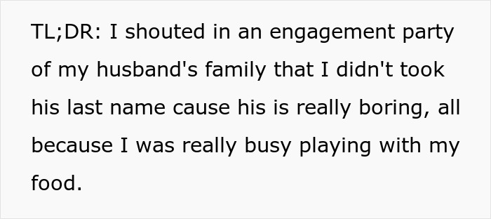 “You Could Hear A Pin Drop”: Wife Calls In-Laws’ Last Name ‘Boring’ Without Thinking Before Speaking “You Could Hear A Pin Drop”: Wife Calls In-Laws’ Last Name ‘Boring’ Without Thinking Before Speaking