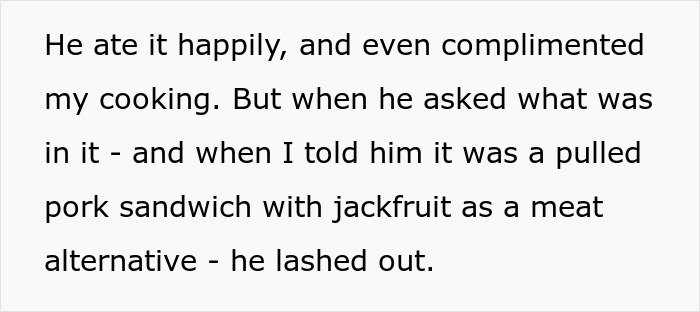 Husband Gets The Silent Treatment After Partner Finds Out The Dinner He Ate Was Vegan Husband Gets The Silent Treatment After Partner Finds Out The Dinner He Ate Was Vegan