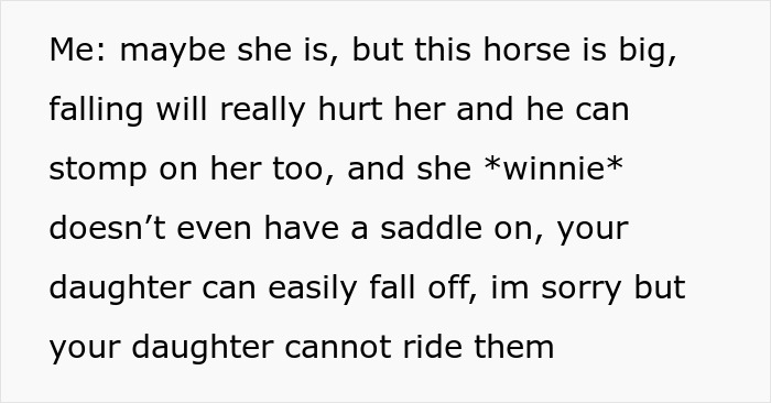 Karen Mom With Big Entitlement Energy Begs Horse Owner To Let Her 11 Y.O. Ride A Dangerous Horse