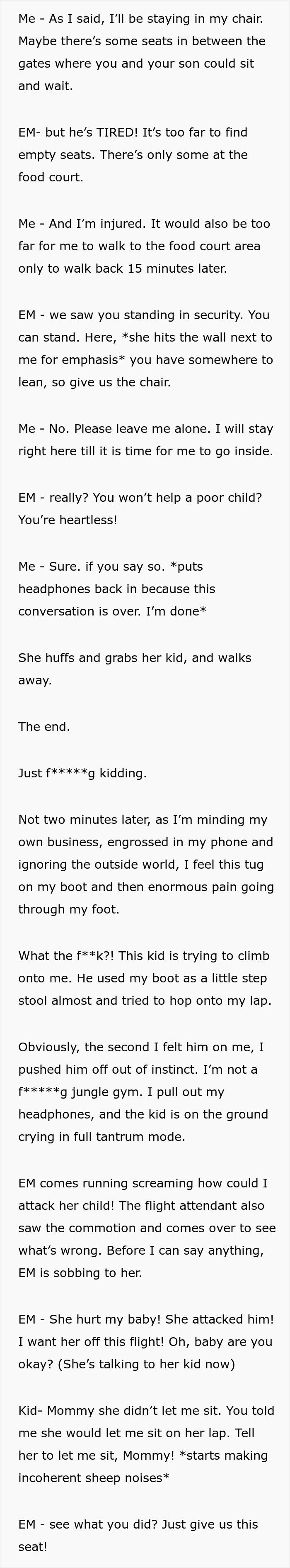 “I Just Need You Out Of The Chair”: Entitled Mother Harasses A Traveler In A Wheelchair “I Just Need You Out Of The Chair”: Entitled Mother Harasses A Traveler In A Wheelchair