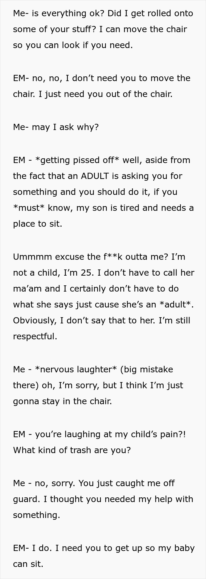 “I Just Need You Out Of The Chair”: Entitled Mother Harasses A Traveler In A Wheelchair “I Just Need You Out Of The Chair”: Entitled Mother Harasses A Traveler In A Wheelchair