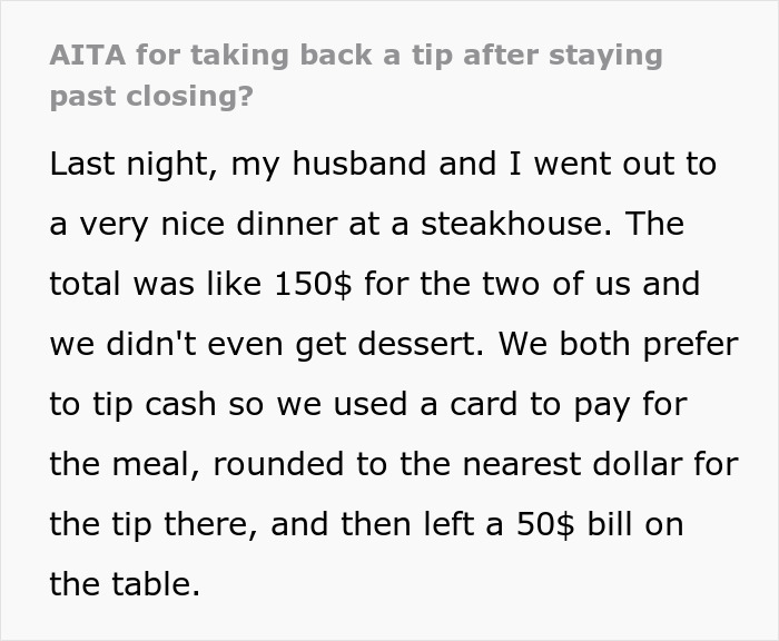 Couple Takes Back $50 Tip After The Waiter Complains It’s Not Enough Couple Takes Back $50 Tip After The Waiter Complains It’s Not Enough