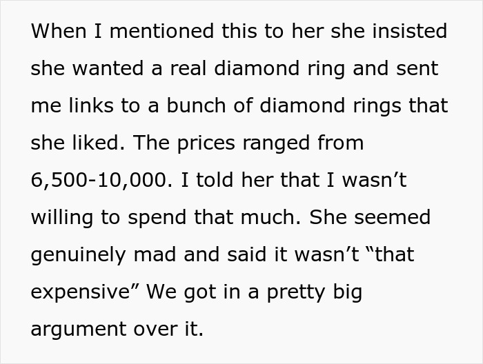 Guy Refuses To Spend $10k On An Engagement Ring, Gets A Reality Check Online Guy Refuses To Spend $10k On An Engagement Ring, Gets A Reality Check Online