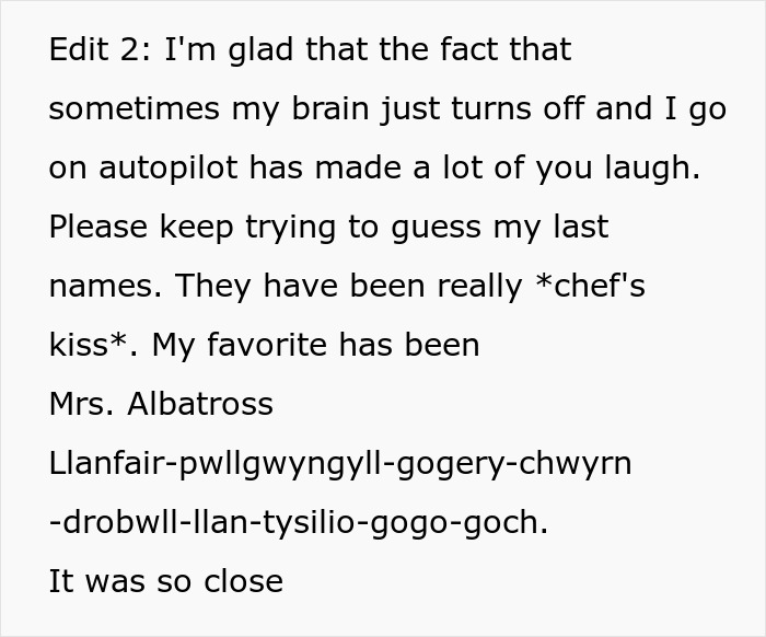 “You Could Hear A Pin Drop”: Wife Calls In-Laws’ Last Name ‘Boring’ Without Thinking Before Speaking “You Could Hear A Pin Drop”: Wife Calls In-Laws’ Last Name ‘Boring’ Without Thinking Before Speaking