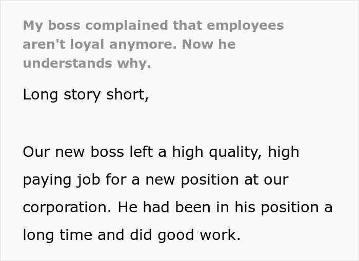 Boss Complains Of Disloyal Staff, Realizes The Reason When He Gets Laid Off Himself