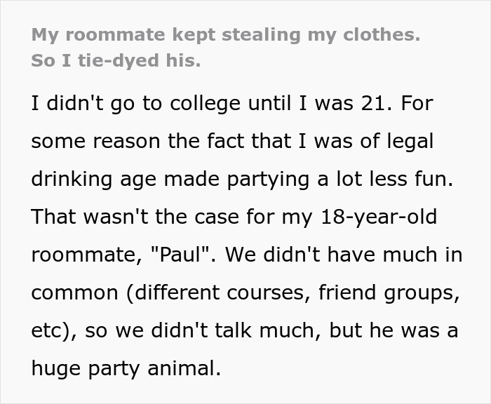 Guy Dyed Roommate's Expensive White Shirts With Vivid Colors To Teach Him A Lesson About “Borrowing”