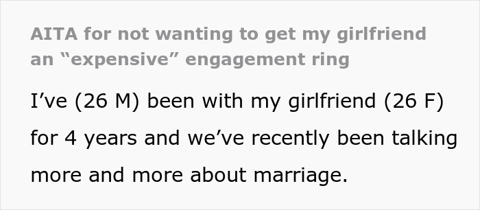 Guy Refuses To Spend $10k On An Engagement Ring, Gets A Reality Check Online Guy Refuses To Spend $10k On An Engagement Ring, Gets A Reality Check Online