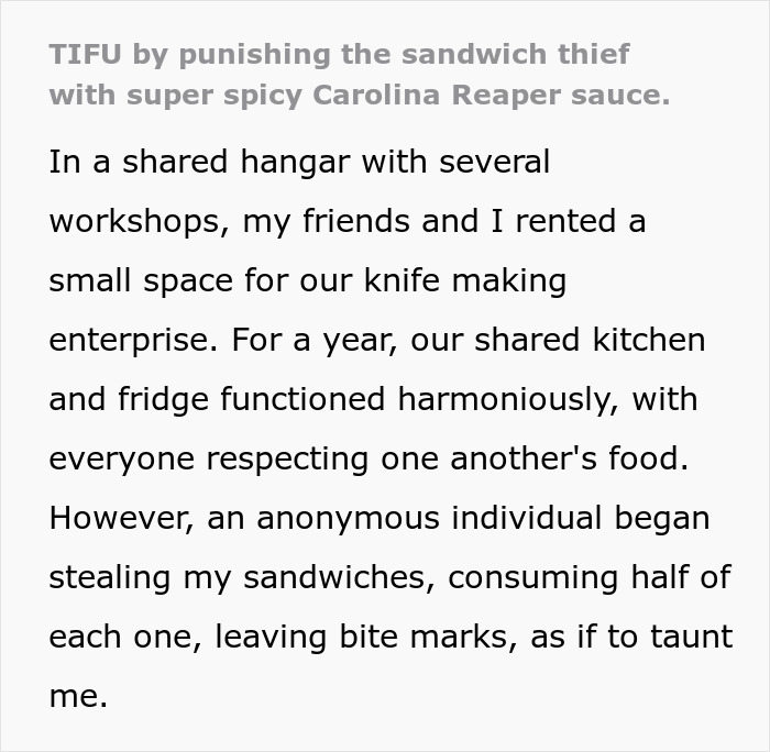 Guy Decides To Punish A Sandwich Thief, Ends Up Being At Fault As It Turns Out To Be A Kid Guy Decides To Punish A Sandwich Thief, Ends Up Being At Fault As It Turns Out To Be A Kid