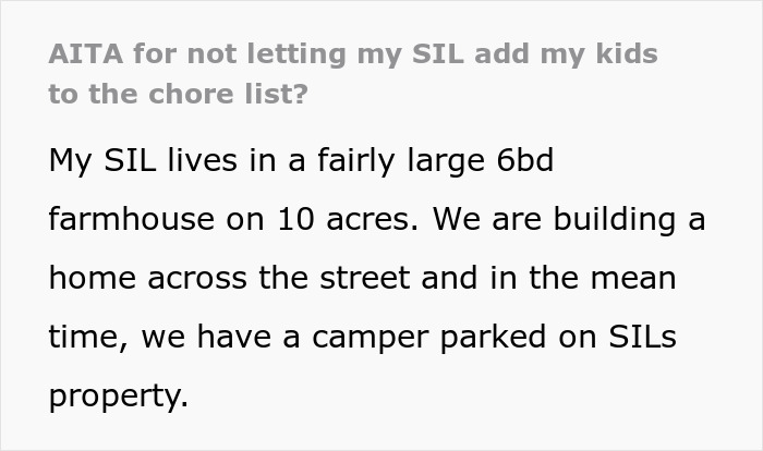 Woman Demands SIL’s Kids Do Chores Around The House They Don’t Even Live In, Drama Ensues Woman Demands SIL’s Kids Do Chores Around The House They Don’t Even Live In, Drama Ensues