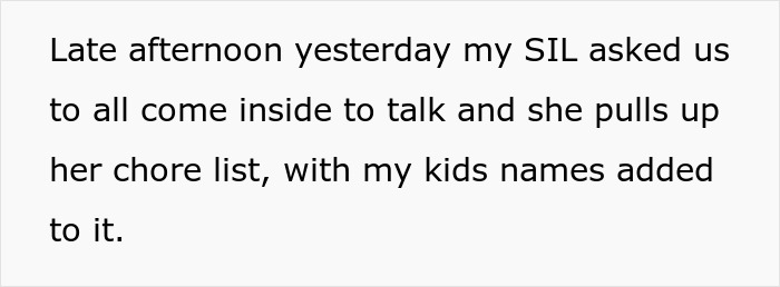 Woman Demands SIL’s Kids Do Chores Around The House They Don’t Even Live In, Drama Ensues Woman Demands SIL’s Kids Do Chores Around The House They Don’t Even Live In, Drama Ensues