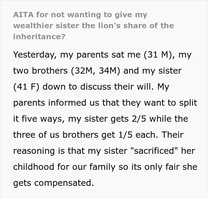 Guy Seeks Support Online After Refusing To Give Up Part Of His Inheritance To Elder Sister Guy Seeks Support Online After Refusing To Give Up Part Of His Inheritance To Elder Sister