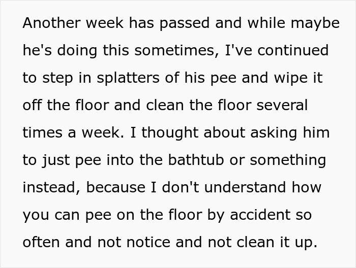 “The Bathroom Floor Was Suddenly Always Wet”: BF Keeps Missing The Toilet, GF Gets Resourceful “The Bathroom Floor Was Suddenly Always Wet”: BF Keeps Missing The Toilet, GF Gets Resourceful