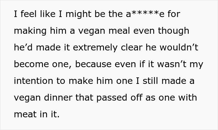 Husband Gets The Silent Treatment After Partner Finds Out The Dinner He Ate Was Vegan Husband Gets The Silent Treatment After Partner Finds Out The Dinner He Ate Was Vegan