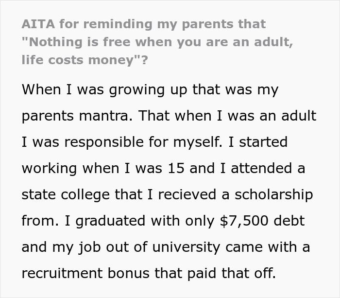 Person Refuses To Help Their ‘Golden’ Child’ Brother As They Had To Make It All On Their Own Person Refuses To Help Their ‘Golden’ Child’ Brother As They Had To Make It All On Their Own