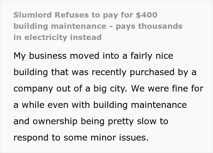 Landlord Denies $400 Refund For Repairs, IT Guy Amps Up His Machinery So It Costs Him $500/Month Landlord Denies $400 Refund For Repairs, IT Guy Amps Up His Machinery So It Costs Him $500/Month