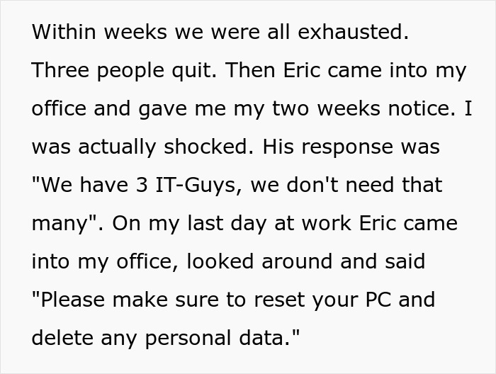 “Delete Any Personal Data”: Worker Happily Complies, Watches Arrogant Boss Get Fired In 3 Months' Time