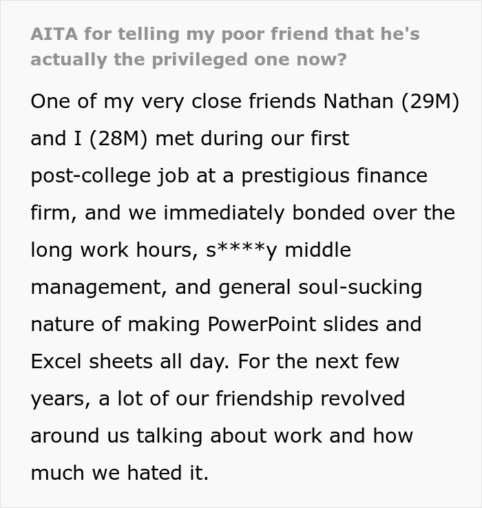 Guy Gets Into A Heated Argument With Formerly Poor Friend About Privilege, Rekindles His Friendship Guy Gets Into A Heated Argument With Formerly Poor Friend About Privilege, Rekindles His Friendship