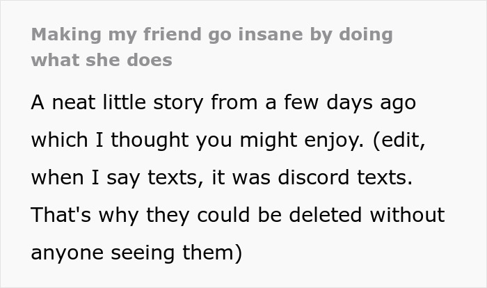 Man Teaches His Friend A Lesson By Acting Just Like Her, Helping Her Realize What She's Doing Man Teaches His Friend A Lesson By Acting Just Like Her, Helping Her Realize What She's Doing