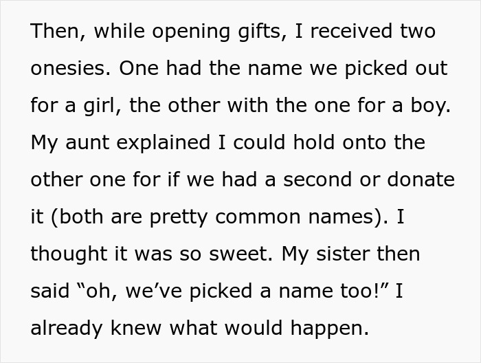 Sister Tries To Steal Woman’s Baby Shower Thunder, Gets Politely Told To Shut It