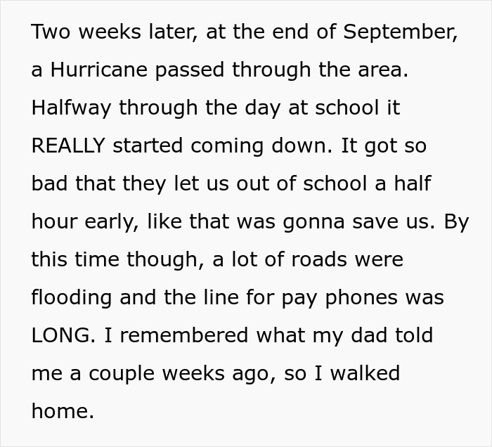 11 Y.O. Walks Home In A Hurricane After Dad Tells Him Off For Calling Sitter To Pick Him Up 11 Y.O. Walks Home In A Hurricane After Dad Tells Him Off For Calling Sitter To Pick Him Up
