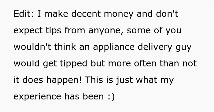 Netizens Discuss Why The Rich Don’t Tip After This Appliance Delivery Courier Shares His Experience