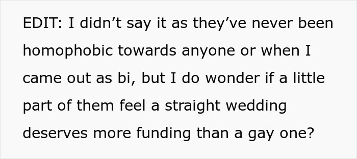 “Sister Wants My Wedding Because It Doesn’t Count As I’m Gay” “Sister Wants My Wedding Because It Doesn’t Count As I’m Gay”
