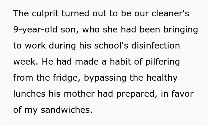 Guy Decides To Punish A Sandwich Thief, Ends Up Being At Fault As It Turns Out To Be A Kid