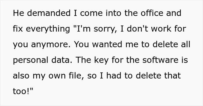 “Delete Any Personal Data”: Worker Happily Complies, Watches Arrogant Boss Get Fired In 3 Months' Time