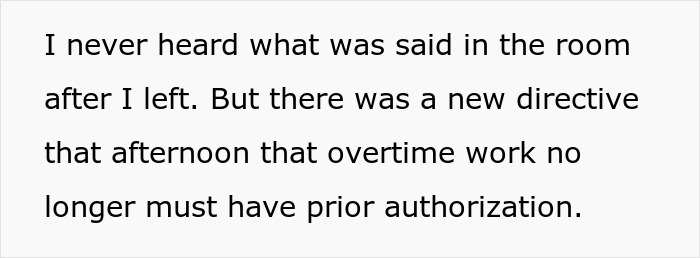 “This Is Going To End Poorly”: CEO Creates No Overtime Policy, It Fails Once Bosses Go On Vacation “This Is Going To End Poorly”: CEO Creates No Overtime Policy, It Fails Once Bosses Go On Vacation