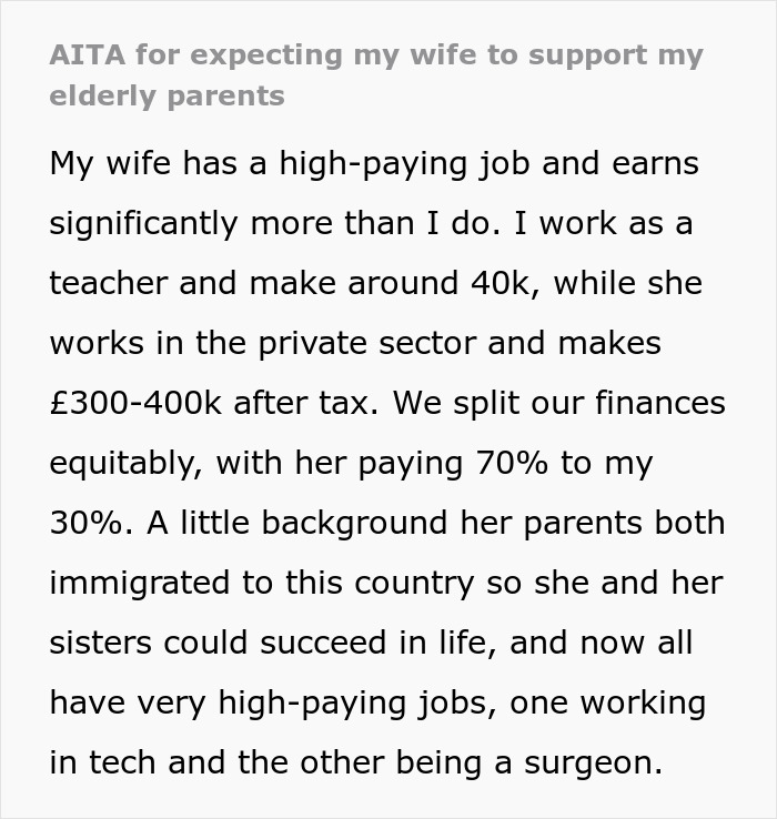 Husband Mad At Wife For Not Giving His Parents Money, Gets Wake-Up Call From The Internet Husband Mad At Wife For Not Giving His Parents Money, Gets Wake-Up Call From The Internet