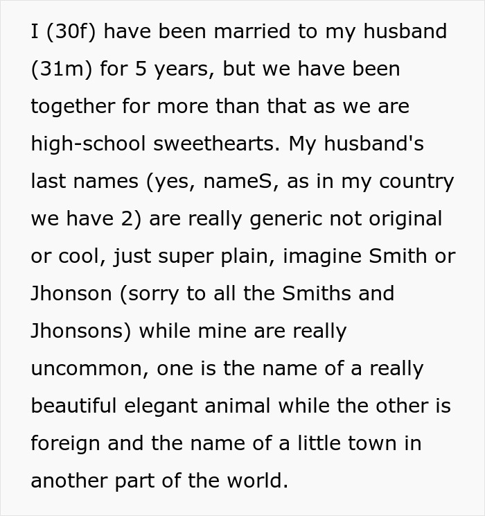 “You Could Hear A Pin Drop”: Wife Calls In-Laws’ Last Name ‘Boring’ Without Thinking Before Speaking “You Could Hear A Pin Drop”: Wife Calls In-Laws’ Last Name ‘Boring’ Without Thinking Before Speaking
