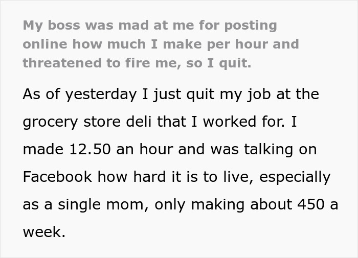 Una donna si lamenta online di quanto sia difficile sopravvivere con il suo stipendio e il dramma si scatena quando il suo capo la vede