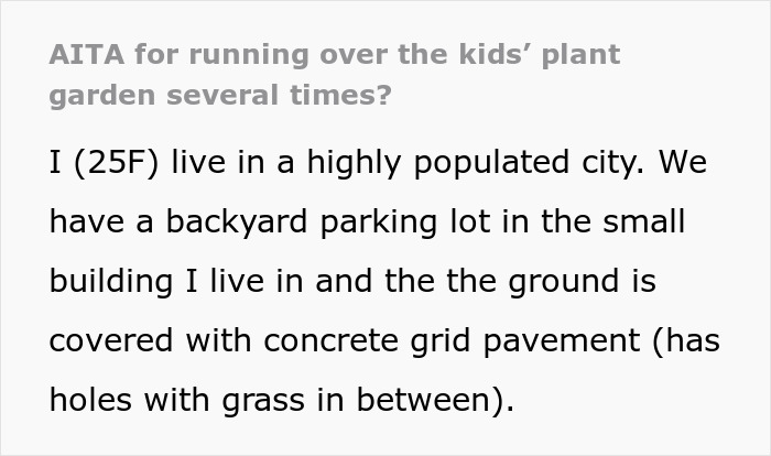 Neighbor Ruins Kid’s Botany Project Over And Over As Parents Keep Putting It In Her Parking Spot