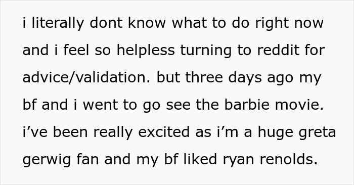 Woman Dumps Boyfriend Over His Bigoted Reaction To Barbie Movie Woman Dumps Boyfriend Over His Bigoted Reaction To Barbie Movie