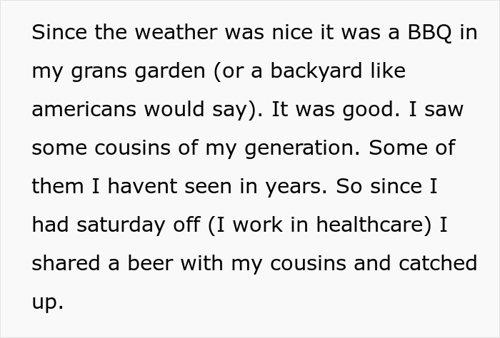 Woman Looks Aunt “Dead In The Eye” And Chugs Beer After Being Told She Needed To Watch The Kids Woman Looks Aunt “Dead In The Eye” And Chugs Beer After Being Told She Needed To Watch The Kids
