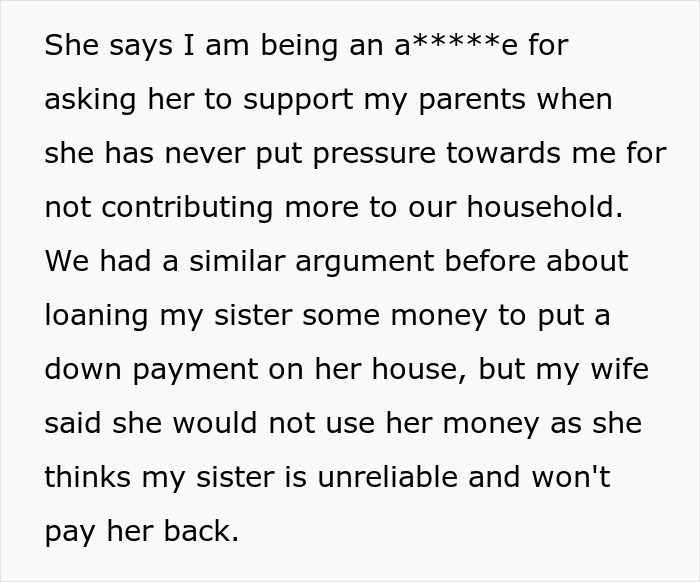 Husband Mad At Wife For Not Giving His Parents Money, Gets Wake-Up Call From The Internet Husband Mad At Wife For Not Giving His Parents Money, Gets Wake-Up Call From The Internet