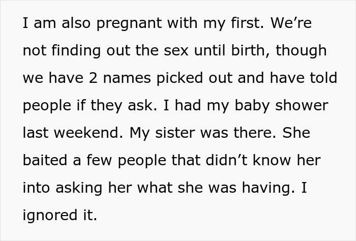 Sister Tries To Steal Woman’s Baby Shower Thunder, Gets Politely Told To Shut It