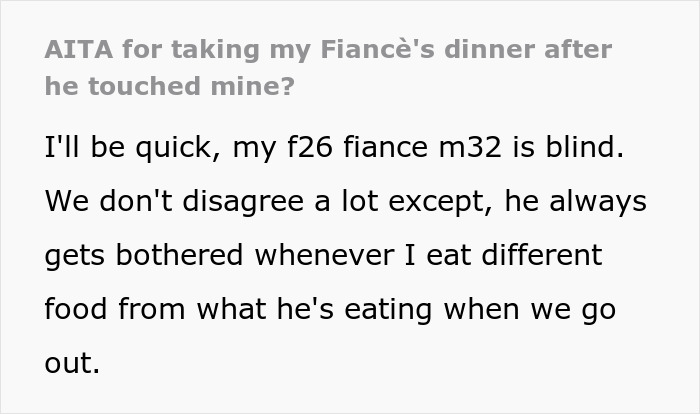 Couple Quarrels After Blind BF Touches GF's Food To Make Sure She Ordered The Same Dish He Did Couple Quarrels After Blind BF Touches GF's Food To Make Sure She Ordered The Same Dish He Did