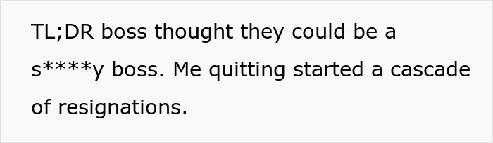 Person Started A Chain Of Resignations By Leaving And Felt Good Watching Their Company Crumble Person Started A Chain Of Resignations By Leaving And Felt Good Watching Their Company Crumble