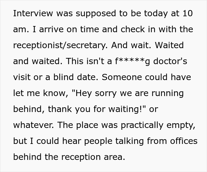 Educator Waits For 20 Minutes After Getting Summoned For An Interview And Then Leaves Educator Waits For 20 Minutes After Getting Summoned For An Interview And Then Leaves