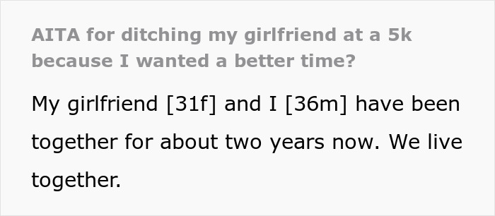 Girlfriend Is Furious Her Boyfriend Ditched Her During A 5K Run To “Have A Better Time” Girlfriend Is Furious Her Boyfriend Ditched Her During A 5K Run To “Have A Better Time”