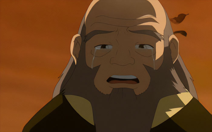 Uncle Iroh crying