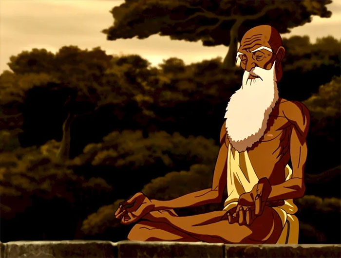 Guru Pathik meditating