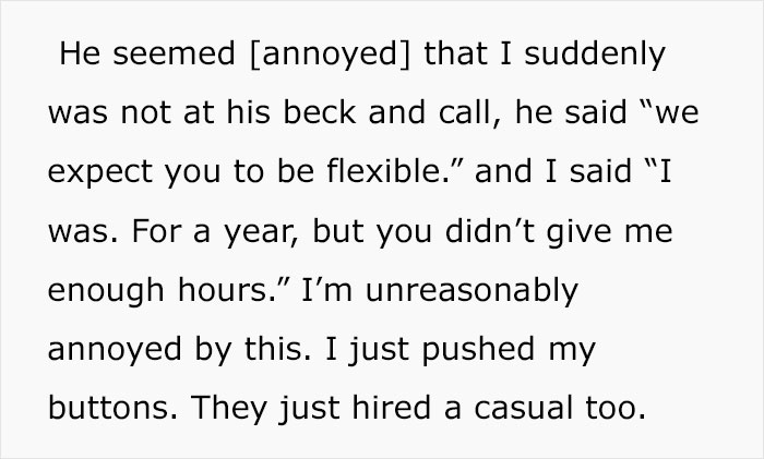 'Bosszilla' Livid His Part-Time Employee Got A Second Job And Isn't As Available Now 'Bosszilla' Livid His Part-Time Employee Got A Second Job And Isn't As Available Now