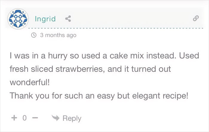 On A Post For A Homemade Peach Cake