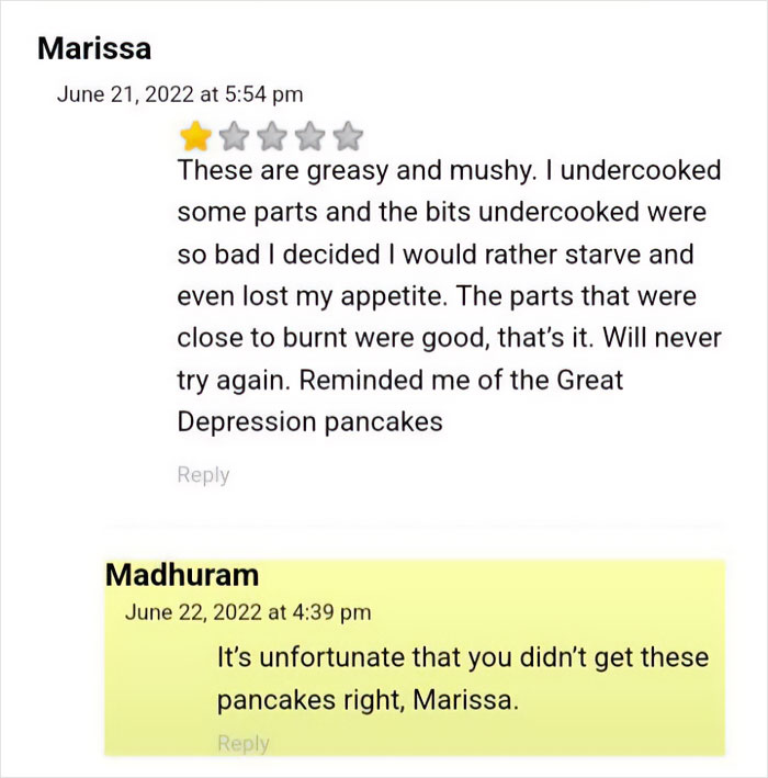 "The Recipe Is Bad Because I Undercooked It" Absolute Savage Response