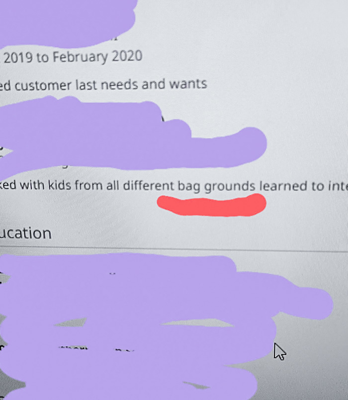 A Funny Resume I Received Today. Kids From Different "Bag Grounds"